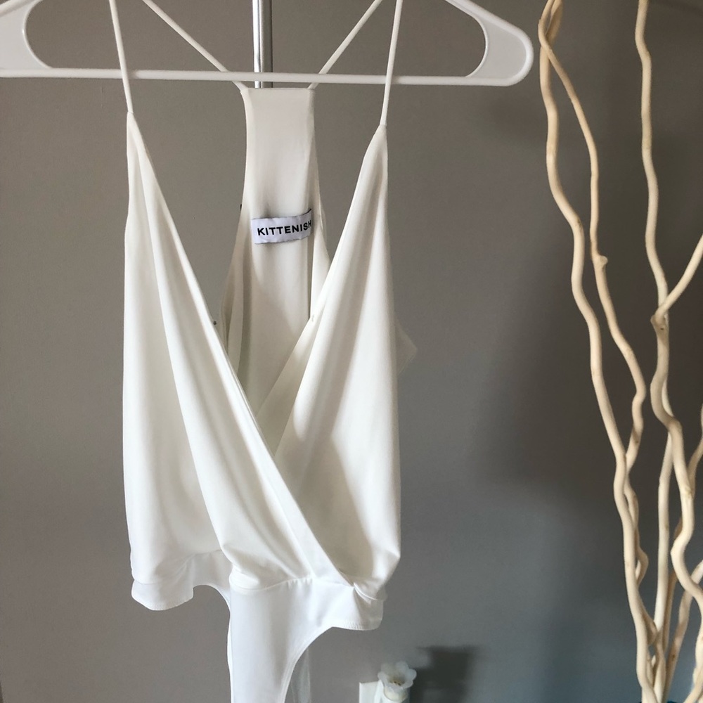 Kittenish White Bodysuit